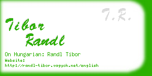 tibor randl business card